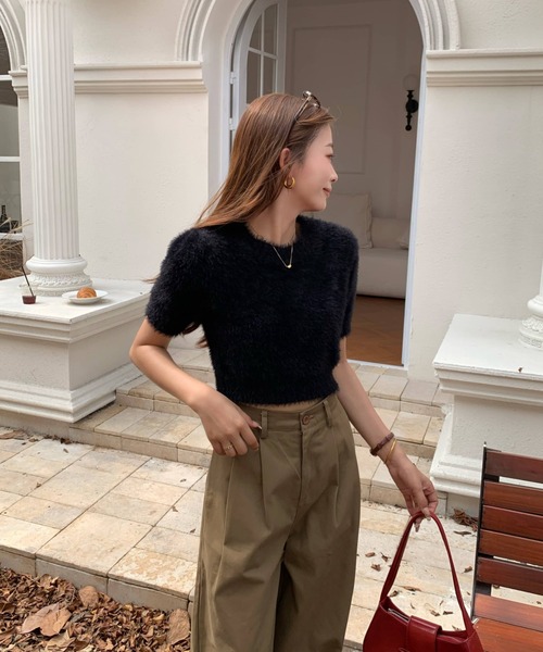 gucci シャギーニット　半袖ニット　トップス gucci シャギーニット 半袖ニット トップス