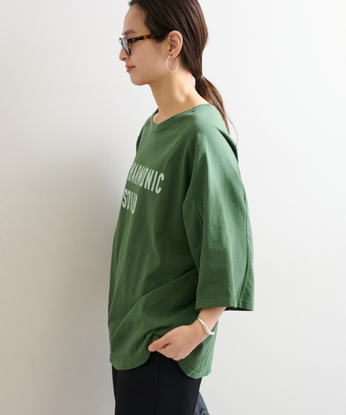 FRAMeWORK(フレームワーク)の「≪一部カラーWEB限定 / 追加≫NEWハーフスリーブロゴTEE(Tシャツ/カットソー・レディース・ホワイト/ブラック/グリーン/ブラウン・FREE)」の17枚目の写真
