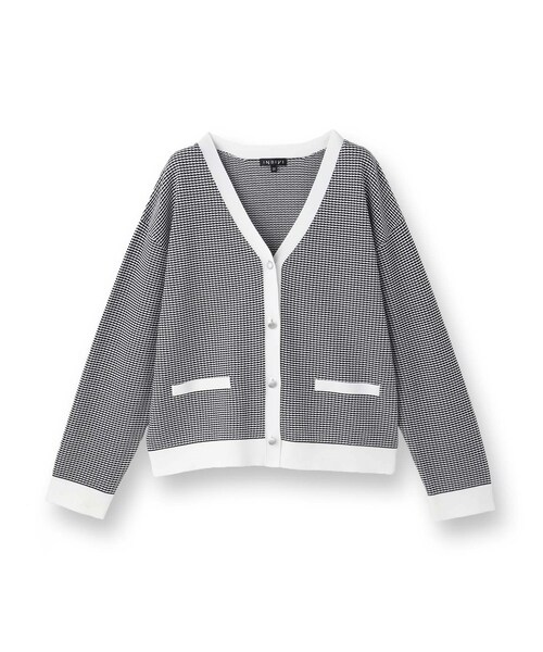 INDIVI(インディヴィ)の「【軽く羽織れる/洗える】ジャケット風カーディガン(カーディガン/ボレロ・レディース・ブラック系4/ライトグレー系4・05/38/34/15 /13)」の3枚目の写真