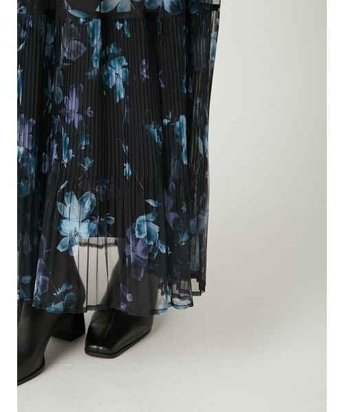 00サイズ】シアーフラワープリーツワンピース（ワンピース