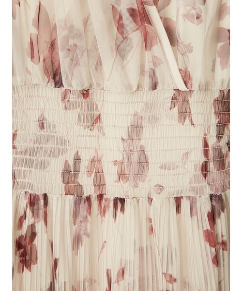 00サイズ】シアーフラワープリーツワンピース（ワンピース