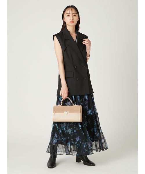 00サイズ】シアーフラワープリーツワンピース（ワンピース）｜FRAY I.D