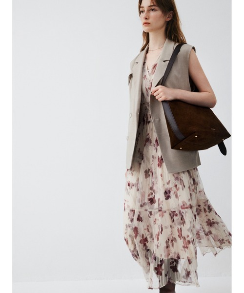 00サイズ】シアーフラワープリーツワンピース（ワンピース