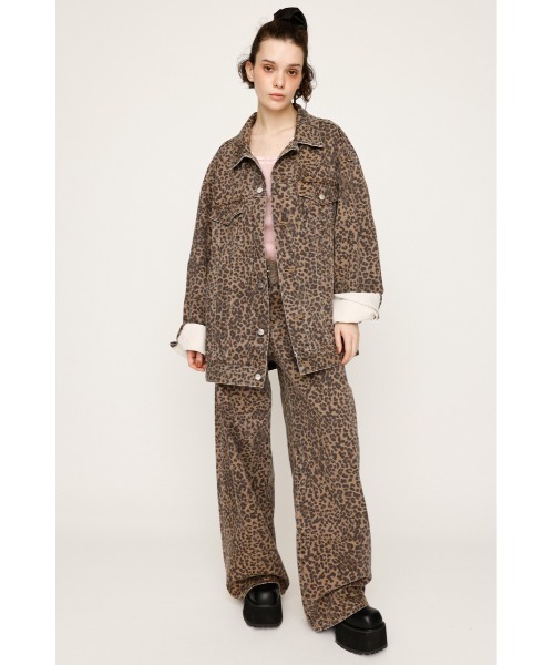 新品未使用‼️JENNE コラボ　レオパードジャケット　オシャレ見え 2025AW】LEOPARD 4XL DENIM JK-D レオパード フォーエックスエル