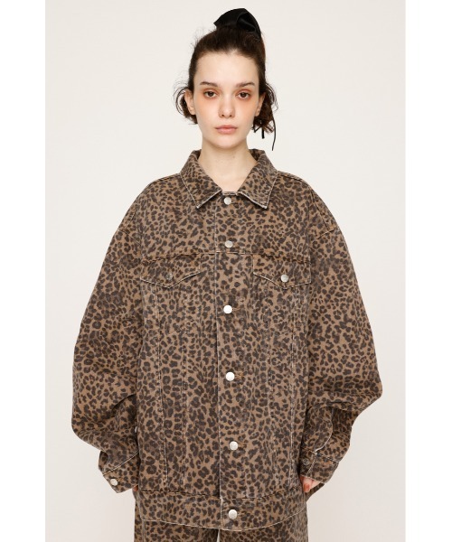DIESEL ヒョウ柄　デニムジャケット　XS DIESEL ヒョウ柄 デニムジャケット XS