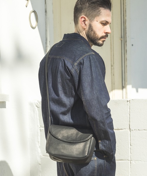 MR.OLIVE（ミスターオリーブ）の「MR.OLIVE/ミスターオリーブ IMPERMA-LEATHER / NEAT SHOULDER BAG ショルダーバッグ（ショルダーバッグ・メンズ・ブラウン/ブラック・FREE）」の8枚目の写真