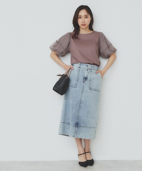 【新品タグ付き】UNITED ARROWS 　異素材ドッキングバルーントップス 3500025S0500_l1_a009.jpg