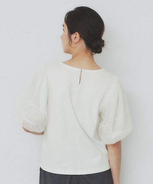 index(インデックス)の「チュールドッキングバルーントップス【洗濯機洗い可/接触冷感】(Tシャツ/カットソー・レディース・ブラウン系その他/ブラック/オフホワイト・36/42/38/40)」の18枚目の写真