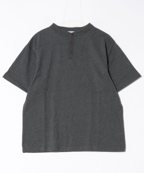 Regen Glanz（レーゲングランツ）の「henry design T-shirt/ヘンリーデザインTシャツ（Tシャツ/カットソー・メンズ・グレー/ブラック・LARGE/SMALL/MEDIUM）」の3枚目の写真