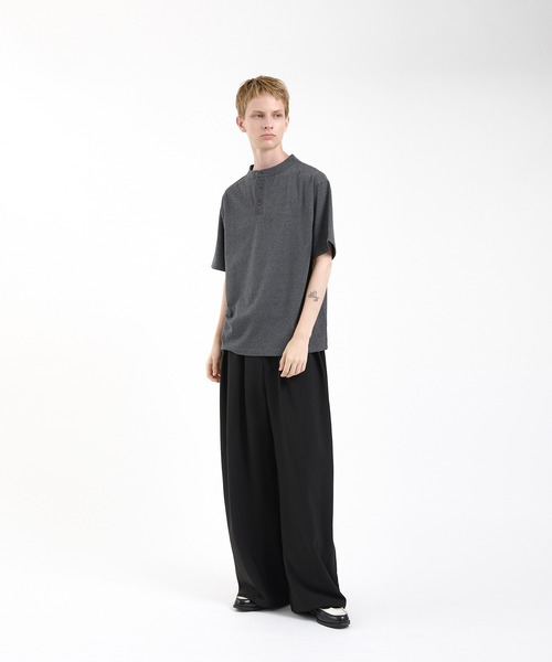 Regen Glanz（レーゲングランツ）の「henry design T-shirt/ヘンリーデザインTシャツ（Tシャツ/カットソー・メンズ・グレー/ブラック・LARGE/SMALL/MEDIUM）」の8枚目の写真