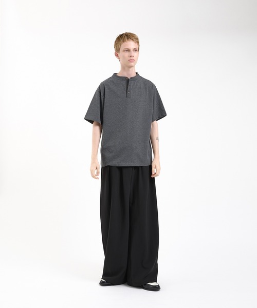 Regen Glanz（レーゲングランツ）の「henry design T-shirt/ヘンリーデザインTシャツ（Tシャツ/カットソー・メンズ・グレー/ブラック・LARGE/SMALL/MEDIUM）」の9枚目の写真