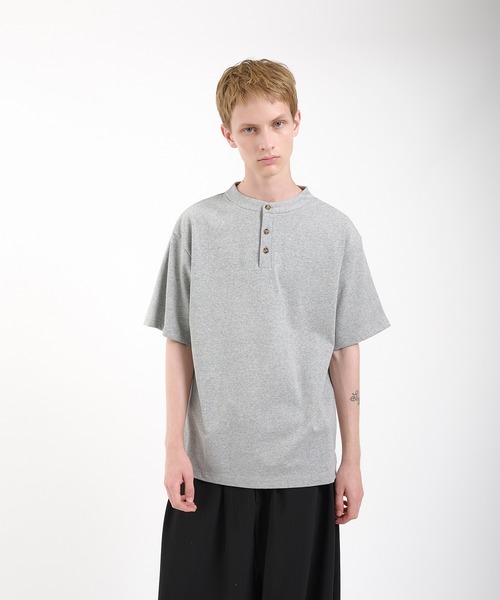 Regen Glanz（レーゲングランツ）の「henry design T-shirt/ヘンリーデザインTシャツ（Tシャツ/カットソー・メンズ・グレー/ブラック・LARGE/SMALL/MEDIUM）」の13枚目の写真