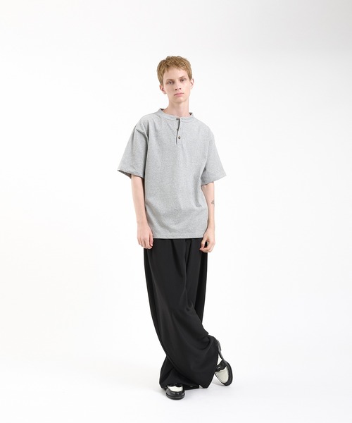 Regen Glanz（レーゲングランツ）の「henry design T-shirt/ヘンリーデザインTシャツ（Tシャツ/カットソー・メンズ・グレー/ブラック・LARGE/SMALL/MEDIUM）」の15枚目の写真
