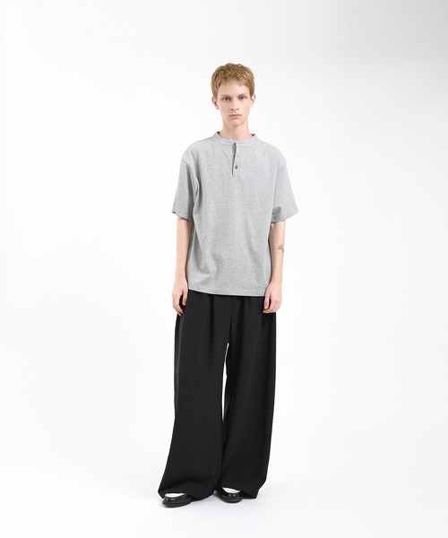 Regen Glanz（レーゲングランツ）の「henry design T-shirt/ヘンリーデザインTシャツ（Tシャツ/カットソー・メンズ・グレー/ブラック・LARGE/SMALL/MEDIUM）」の18枚目の写真