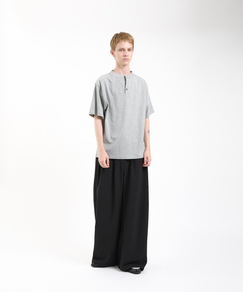 Regen Glanz（レーゲングランツ）の「henry design T-shirt/ヘンリーデザインTシャツ（Tシャツ/カットソー・メンズ・グレー/ブラック・LARGE/SMALL/MEDIUM）」の20枚目の写真