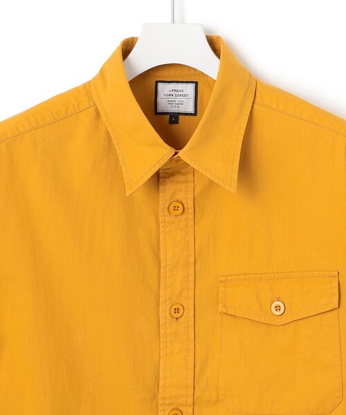 J.PRESS YORK STREET（ジェイプレスヨークストリート）の「【UNISEX】カバーオール シャツアウター（シャツ/ブラウス・メンズ・イエロー系/ブラック系/カーキ系・LARGE/MEDIUM/SMALL）」の5枚目の写真