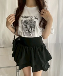 リラックス猫半袖Tシャツ