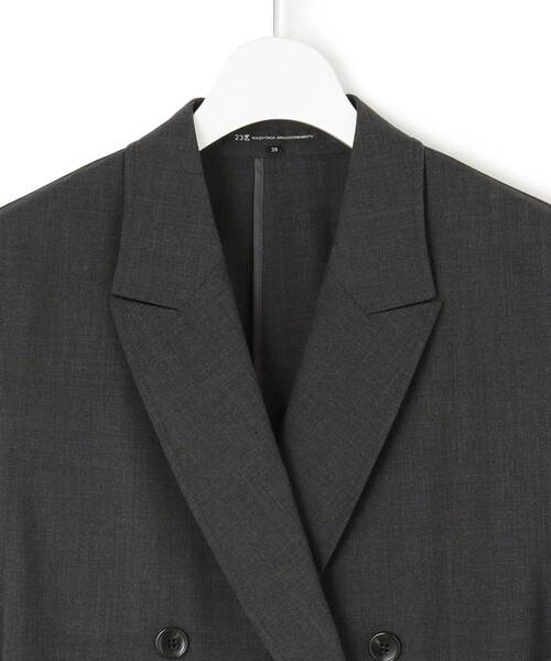 セール】【洗える】TWマットクロス テーラード ジレ（その他アウター