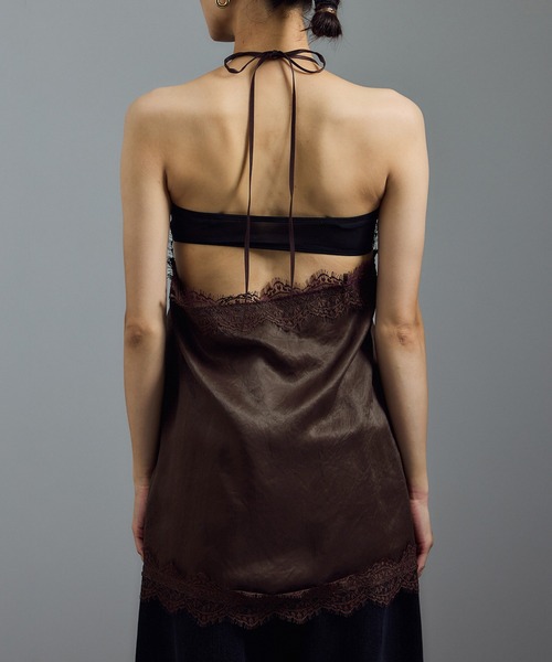 SALON adam et rope'（サロン アダム エ ロペ）の「リバーレース2WAYキャミソール（キャミソール・レディース・ブラウン/ブラック・FREE）」の20枚目の写真