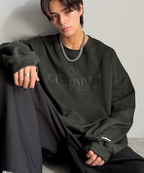 Classical Origin（クラシカルオリジン）の「【Classical Origin】刺繍カレッジロゴ裏起毛スウェット／Embroidered College Logo Fleece Sweatshirt（スウェット・メンズ・チャコール/オフホワイト・LARGE/MEDIUM/X-LARGE）」の18枚目の写真