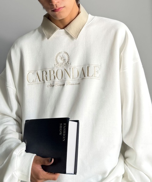 Classical Origin（クラシカルオリジン）の「【Classical Origin】刺繍カレッジロゴ裏起毛スウェット／Embroidered College Logo Fleece Sweatshirt（スウェット・メンズ・チャコール/オフホワイト・LARGE/MEDIUM/X-LARGE）」の11枚目の写真
