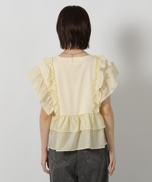 LAKOLE（ラコレ）の「フリルドッキングＴ / 588562（Tシャツ/カットソー・レディース・イエロー/アイボリー・FREE）」の16枚目の写真