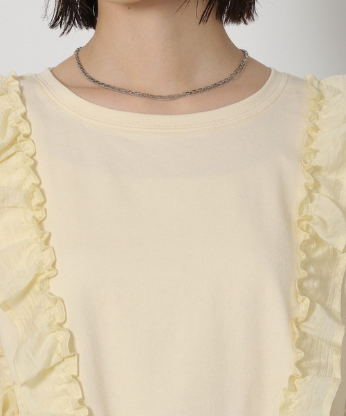 LAKOLE（ラコレ）の「フリルドッキングＴ / 588562（Tシャツ/カットソー・レディース・イエロー/アイボリー・FREE）」の18枚目の写真