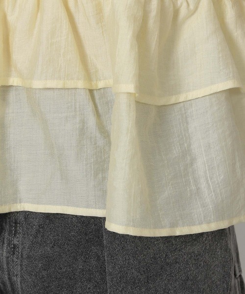 LAKOLE（ラコレ）の「フリルドッキングＴ / 588562（Tシャツ/カットソー・レディース・イエロー/アイボリー・FREE）」の20枚目の写真