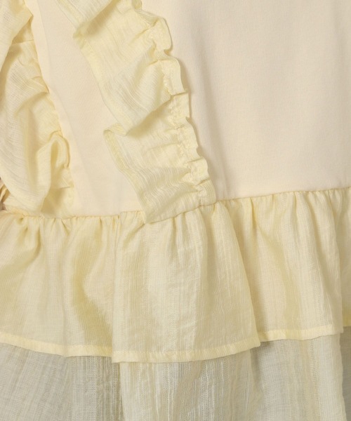 LAKOLE（ラコレ）の「フリルドッキングＴ / 588562（Tシャツ/カットソー・レディース・イエロー/アイボリー・FREE）」の21枚目の写真