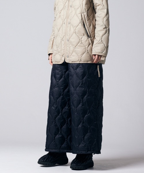 ・TAION｜W Military Split Down Skirt Soft Shell/ タイオン/ミリタリー スプリット ダウンスカート ソフト シェル/ダークセージグリーン # TAION｜W Military Split Down Skirt Soft Shell/ タイオン/ミリタリー