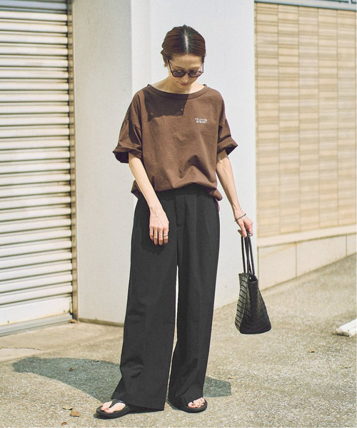 FRAMeWORK（フレームワーク）の「≪追加≫ウォッシャブルTWタックワイドパンツ（スラックス・レディース・グレー/ブラック・40/38/36/34）」の4枚目の写真