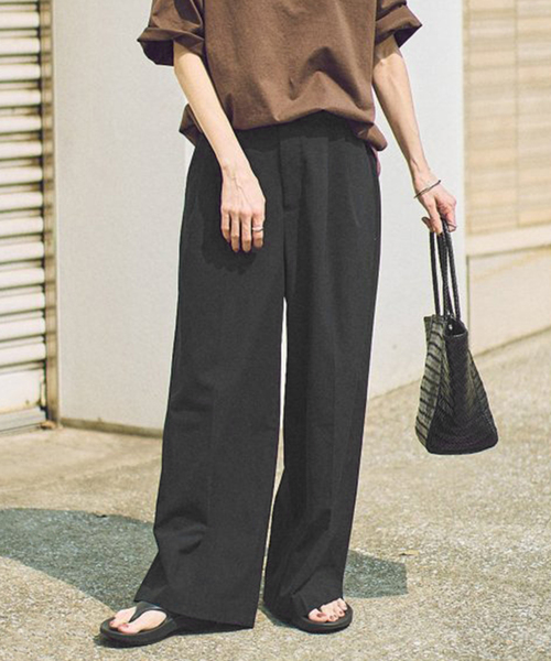 FRAMeWORK（フレームワーク）の「≪追加≫ウォッシャブルTWタックワイドパンツ（スラックス・レディース・グレー/ブラック・40/38/36/34）」の6枚目の写真