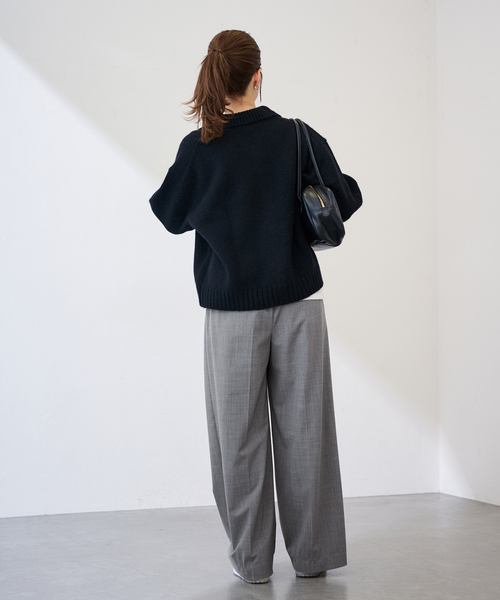 FRAMeWORK（フレームワーク）の「≪追加≫ウォッシャブルTWタックワイドパンツ（スラックス・レディース・グレー/ブラック・40/38/36/34）」の19枚目の写真