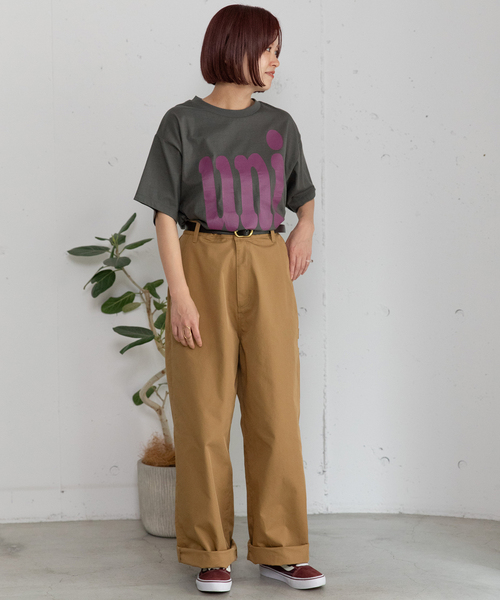 POU DOU DOU（プードゥドゥ）の「ペインターパンツ（その他パンツ・レディース・グリーン/ブルー系/ダークベージュ・M）」の4枚目の写真