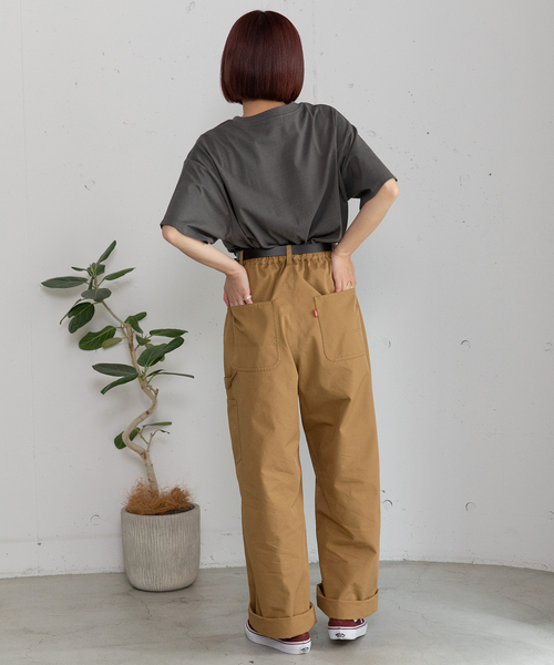 POU DOU DOU（プードゥドゥ）の「ペインターパンツ（その他パンツ・レディース・グリーン/ブルー系/ダークベージュ・M）」の5枚目の写真