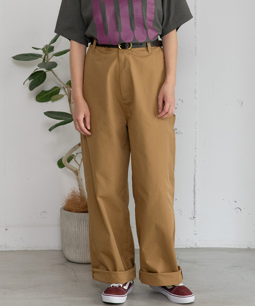 POU DOU DOU（プードゥドゥ）の「ペインターパンツ（その他パンツ・レディース・グリーン/ブルー系/ダークベージュ・M）」の7枚目の写真