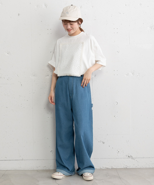 POU DOU DOU（プードゥドゥ）の「ペインターパンツ（その他パンツ・レディース・グリーン/ブルー系/ダークベージュ・M）」の11枚目の写真