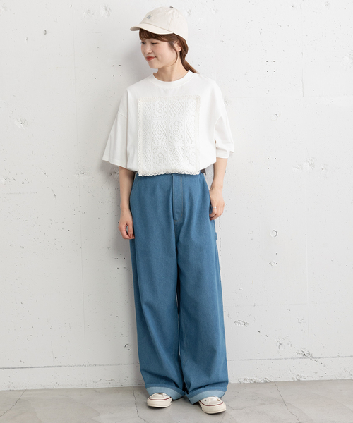 POU DOU DOU（プードゥドゥ）の「ペインターパンツ（その他パンツ・レディース・グリーン/ブルー系/ダークベージュ・M）」の12枚目の写真