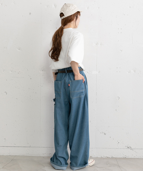 POU DOU DOU（プードゥドゥ）の「ペインターパンツ（その他パンツ・レディース・グリーン/ブルー系/ダークベージュ・M）」の14枚目の写真