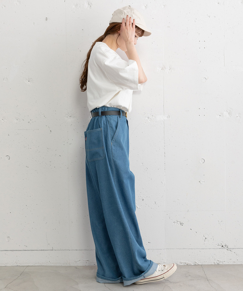 POU DOU DOU（プードゥドゥ）の「ペインターパンツ（その他パンツ・レディース・グリーン/ブルー系/ダークベージュ・M）」の15枚目の写真