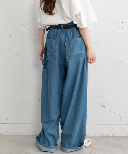 POU DOU DOU（プードゥドゥ）の「ペインターパンツ（その他パンツ・レディース・グリーン/ブルー系/ダークベージュ・M）」の20枚目の写真