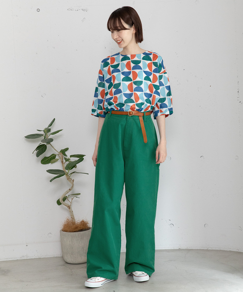 POU DOU DOU（プードゥドゥ）の「ペインターパンツ（その他パンツ・レディース・グリーン/ブルー系/ダークベージュ・M）」の21枚目の写真