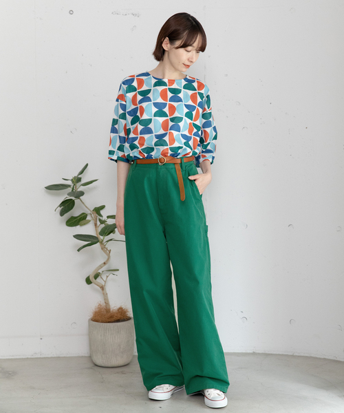 POU DOU DOU（プードゥドゥ）の「ペインターパンツ（その他パンツ・レディース・グリーン/ブルー系/ダークベージュ・M）」の22枚目の写真