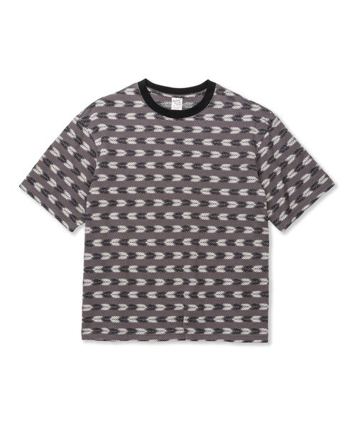 CALEE（キャリー）の「BORDER JACQUARD DROP SHOULDER CS（Tシャツ/カットソー・メンズ・ブルー/ブラック・MEDIUM/LARGE/X-LARGE）」の2枚目の写真