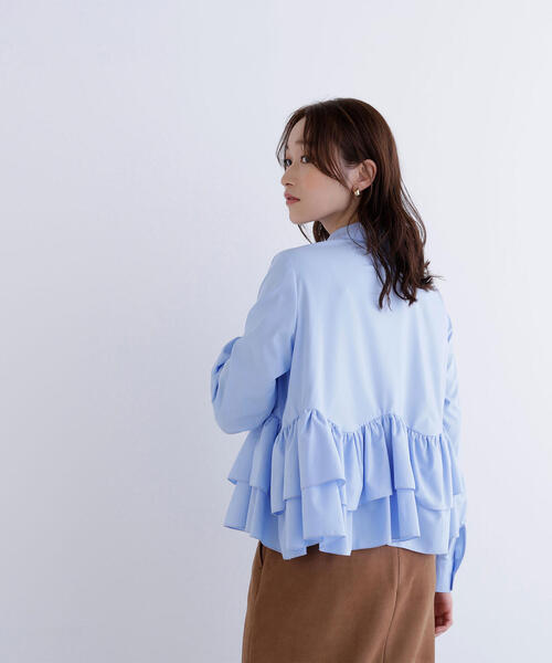 セール】◇ティアードフリルペプラムブラウス（シャツ/ブラウス