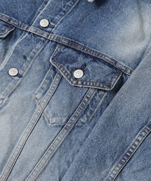 MASU（エムエーエスユー）の「MB DENIM JACKET USED（デニムジャケット・メンズ・インディゴブルー/ブラック・48/46）」の7枚目の写真