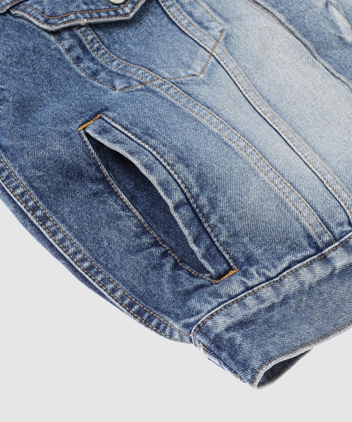 MASU（エムエーエスユー）の「MB DENIM JACKET USED（デニムジャケット・メンズ・インディゴブルー/ブラック・48/46）」の4枚目の写真