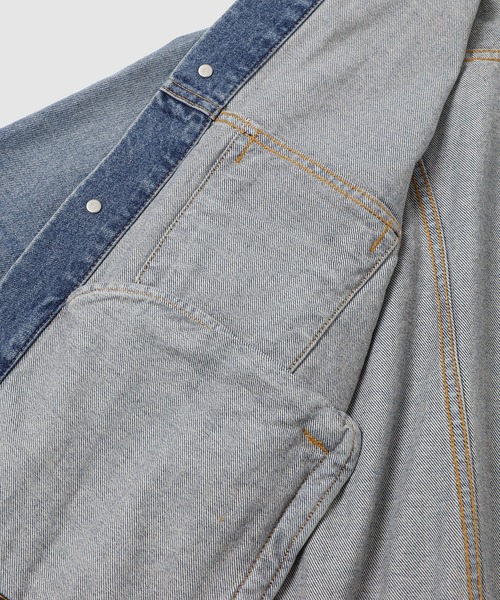 MASU（エムエーエスユー）の「MB DENIM JACKET USED（デニムジャケット・メンズ・インディゴブルー/ブラック・48/46）」の10枚目の写真