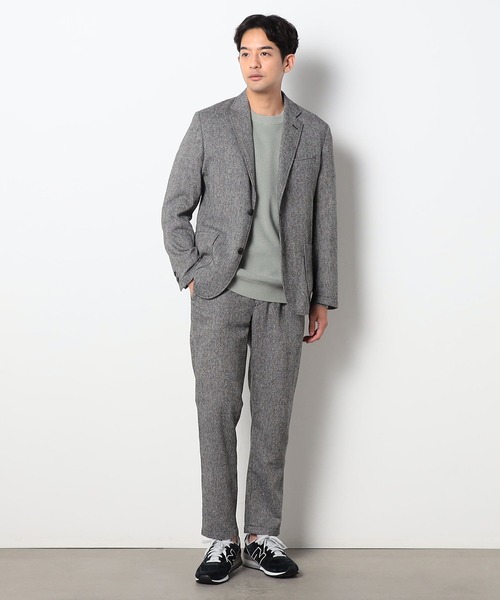 Grand PARK（グランドパーク）の「BROOKLYN OVERALL＜ブルックリンオーバーオール＞ホームスパンジャケット（テーラードジャケット・メンズ・グレー/チャコールグレー・LARGE/MEDIUM）」の11枚目の写真