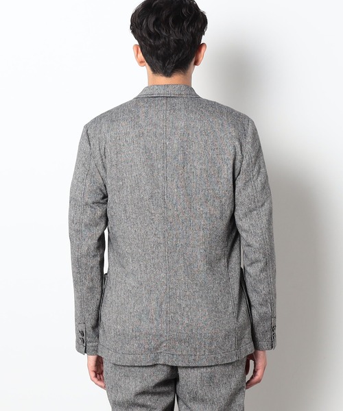 Grand PARK（グランドパーク）の「BROOKLYN OVERALL＜ブルックリンオーバーオール＞ホームスパンジャケット（テーラードジャケット・メンズ・グレー/チャコールグレー・LARGE/MEDIUM）」の14枚目の写真